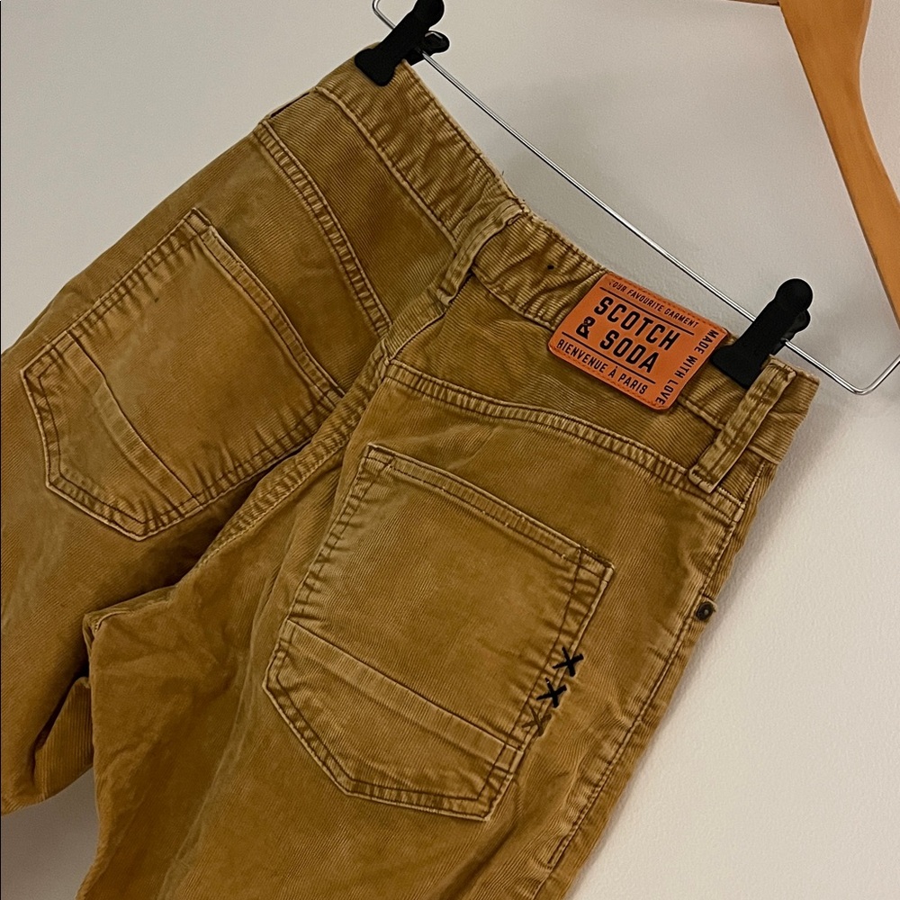 Scotch & Soda Men's Brown Corduroy Trousers